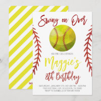 Softball-Swing über Geburtstag