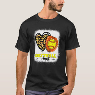 Softball Tante gebleicht Leopard Herzhandschuh Sof T-Shirt