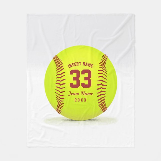 Softball Team Custom Fleecedecke (Vorderseite)