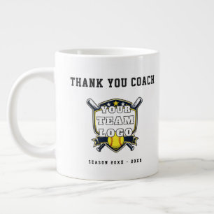 Softball-Team-Foto-Logo Danke Trainer Jumbo-Tasse