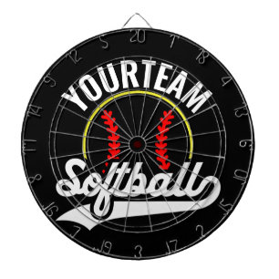 Softball Team Player ADD NAME Personalisierte Liga Dartscheibe