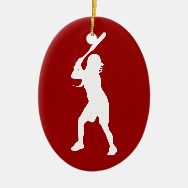 Softball-Teig-Verzierung Keramik Ornament (Vorne)