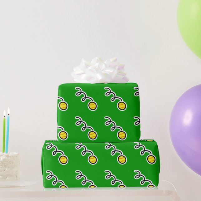Softball-Themen-Geschenkpapier Geschenkpapier (Partygeschenke)