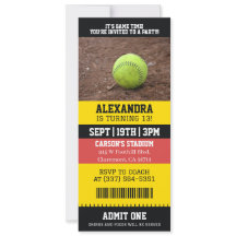 Softball-Ticket Geburtstag