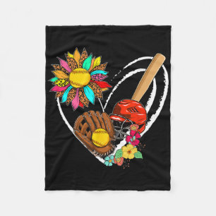 Softball-Tools Sonnenblume Süße Herzform Floral F Fleecedecke