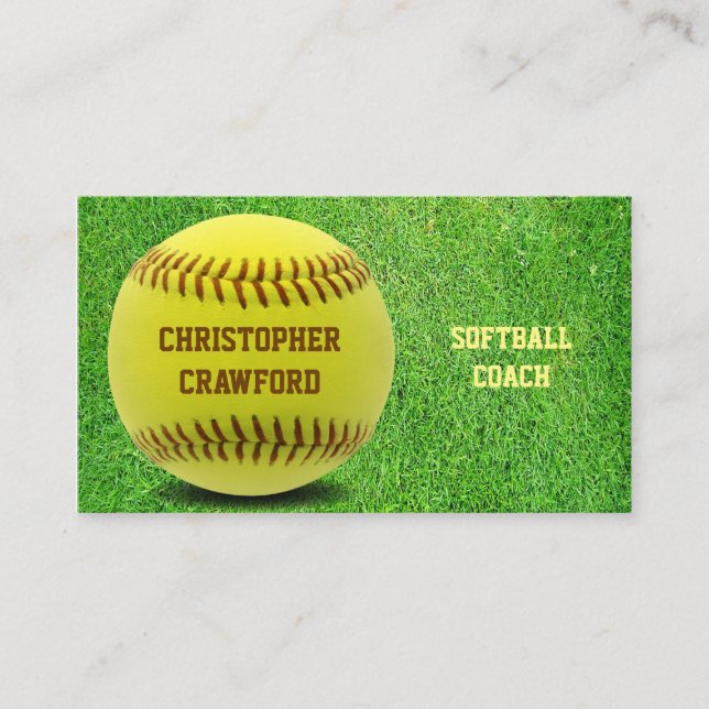 Softball-Trainer-Ball-Visitenkarte Visitenkarte (Vorderseite)