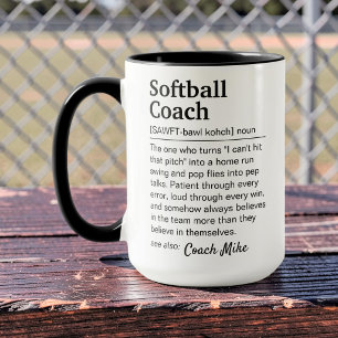 Softball-Trainer-Definition Benutzerdefinierte Wer Tasse