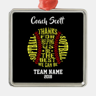 Softball-Trainer GIFT PERSONALISIERTE Ornament