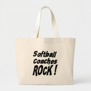Softball trainiert Felsen! Taschen-Tasche Jumbo Stoffbeutel