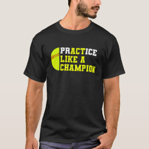 Softball-Training wie ein Champion-Catcher-Pitcher T-Shirt