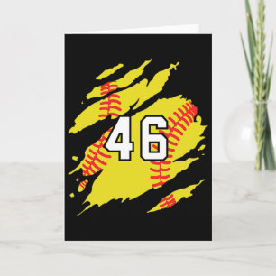 Softball-Trikot Nummer #46 Sportler Fan Trikot Karte