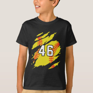 Softball-Trikotnummer #46 Sportler Fan Trikot T-Shirt