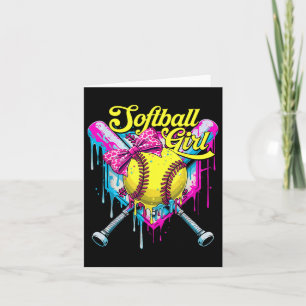 Softball Tropfen Girl's Ice Tropfen Jugend-Filmfes Karte