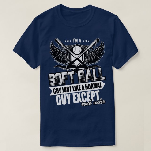 Softball-Typ wie normal viel Cooler T-Shirt (Design vorne)