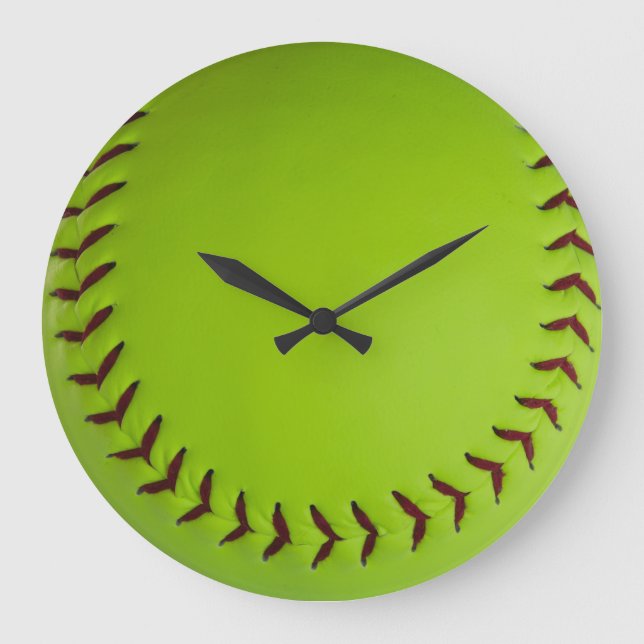 Softball-Uhr Große Wanduhr (Vorderseite)