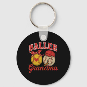 Softball und Baseball Lover Oma Perfect Mother Schlüsselanhänger