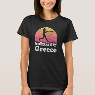 Softball und Griechenland Frauen oder Mädchen T-Shirt