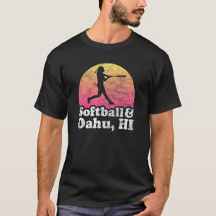Softball und Oahu Hi Frauen oder Mädchen Hawaii T-Shirt