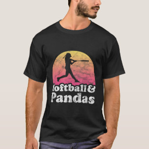 Softball und Pandas oder Panda T-Shirt