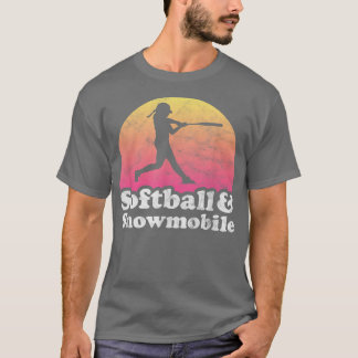 Softball und Snowmobile Frauen oder Mädchen T-Shirt