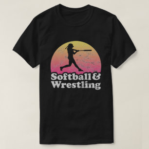 Softball und Wrestling Wrestler T-Shirt