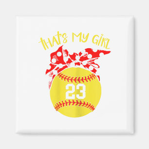 Softball Unordentlicher Dutt Das ist mein Mädchen Magnet