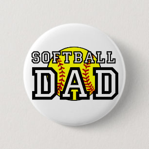 Softball-Vater Button