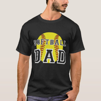 Softball Vater Daddy Vatertag T-Shirt