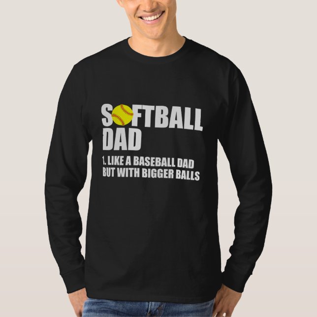 Softball Vater Definition Funny T-Shirt (Vorderseite)