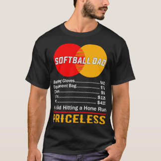 Softball-Vater, die ein Kind auf eine Zuhause trif T-Shirt