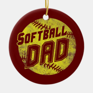Softball Vater Fastpitch Vatertag Funny Keramik Ornament