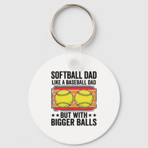 Softball-Vater Größere Bälle Vintage-Gravur-Shirt_ Schlüsselanhänger