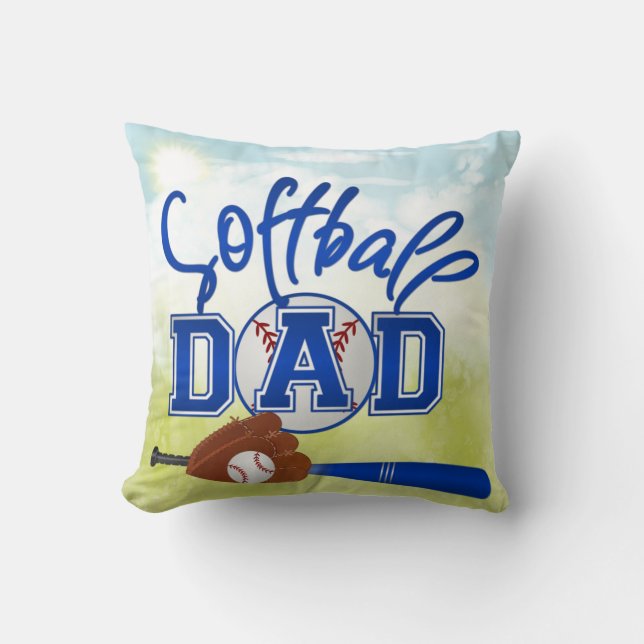 Softball Vater Pillow Kissen (Vorderseite)