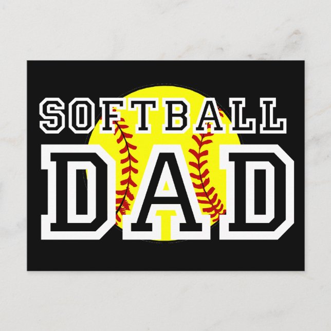 Softball-Vater Postkarte (Vorderseite)