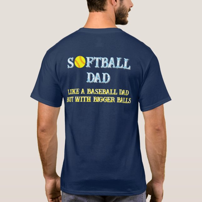 Softball-Vater-Shirt T-Shirt (Rückseite)