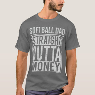 Softball-Vater Straight Outta Geld I Lustiger Pitc T-Shirt
