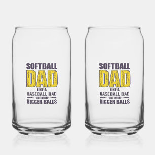 Softball-Vater SVG, Lustiges Shirt-Design Dosenglas
