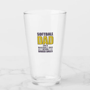 Softball-Vater SVG, Lustiges Shirt-Design Glas