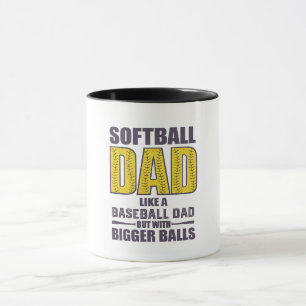 Softball-Vater SVG, Lustiges Shirt-Design Tasse