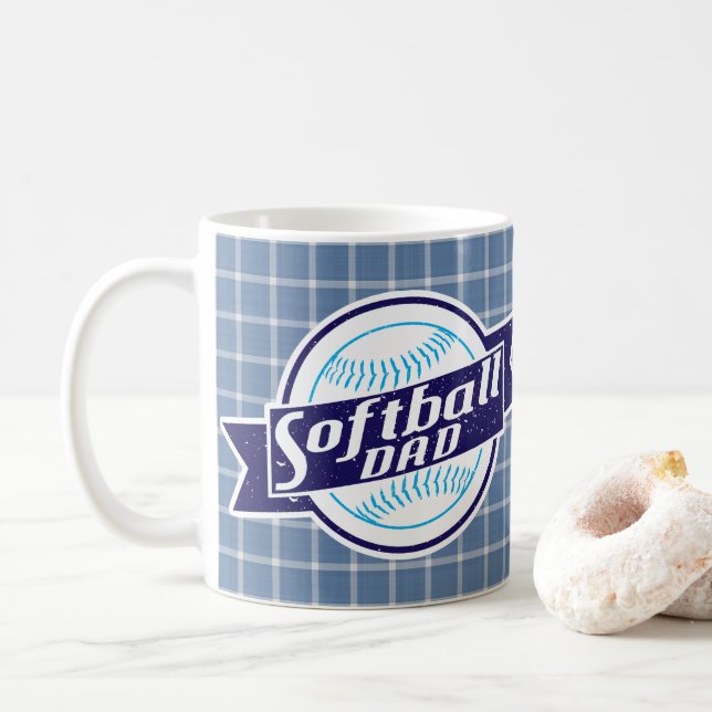 Softball Vater Tasse (Mit Donut)