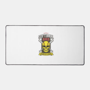 Softball-Vater-Tochter-Liga Vintage-Vektor-Design Schreibtischunterlage