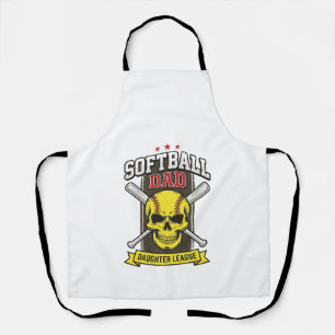 Softball-Vater-Tochter-Liga Vintage-Vektor-Design Schürze