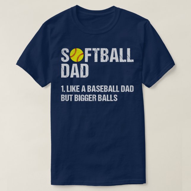 Softball Vater TShirt (Design vorne)