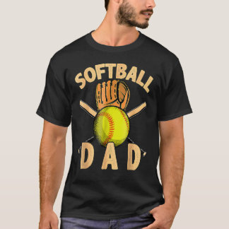 Softball Vater Vintag US-amerikanische Flagge Vate T-Shirt