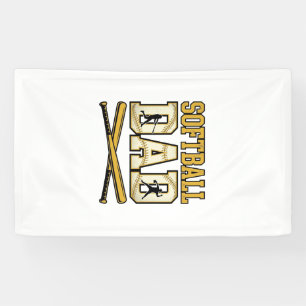 Softball-Vater Vintage-Stich Bat Grafik_1 Banner