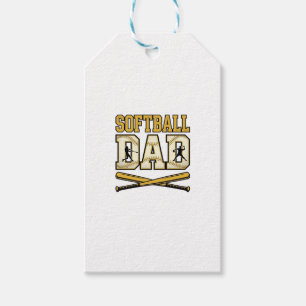 Softball-Vater Vintage-Stich Bat Grafik_1 Geschenkanhänger