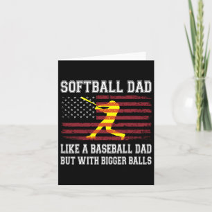 Softball-Vater wie Baseball, aber mit größeren Vät Karte