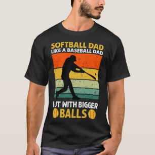 Softball-Vater wie ein Baseball, aber mit größeren T-Shirt