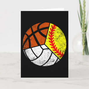 Softball Volleyball Basketball Spieler Lustiger Ba Karte
