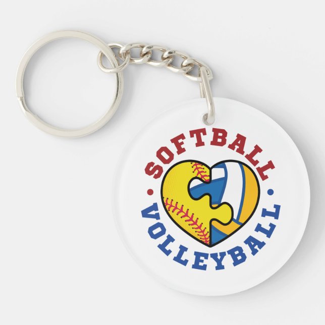 Softball Volleyball Schlüsselanhänger (Vorderseite)
